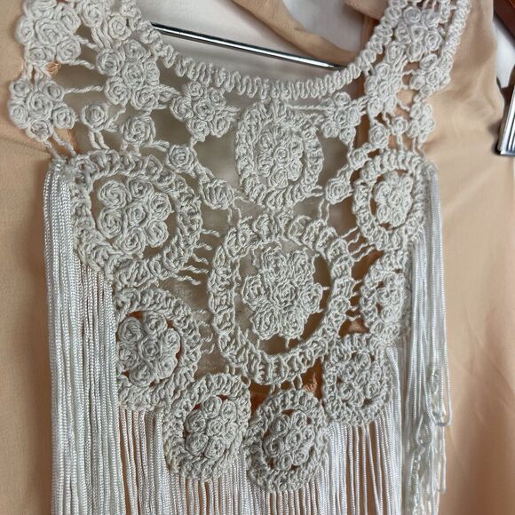 Jen’s Pirate Booty Blouse Bundle of 2‎ Lace Crop Top Fringe Tank Women Size XS - Picture 11 of 16